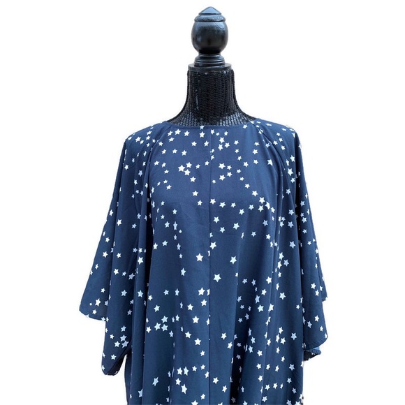 ASOS Curve Blue Star Print Swing Dress - Picture 3 of 5